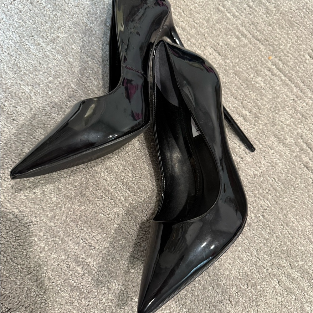 Steve Madden Glossy Black Stiletto Heels